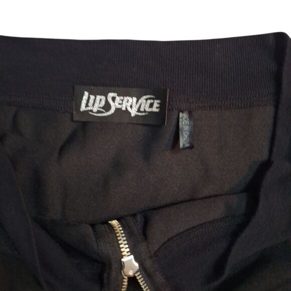 Lip Service Black Dress with Zipper Detail - Picture 3 of 8